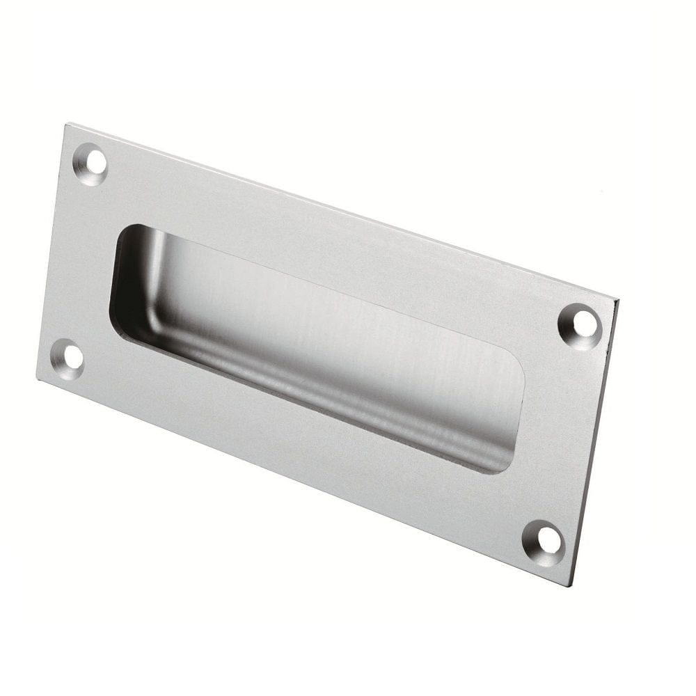 Eurospec Door Furniture Satin Anodised Aluminium / Flush Handle / Rectangular Eurospec - Aluminium Rectangular Flush Pull - Satin Anodised Aluminium