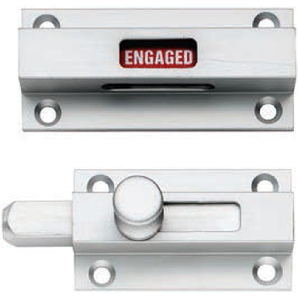 Eurospec Accessories Satin Anodised Aluminium / Yes Eurospec - Aluminium Toilet Indicator Bolt - Satin Anodised Aluminium