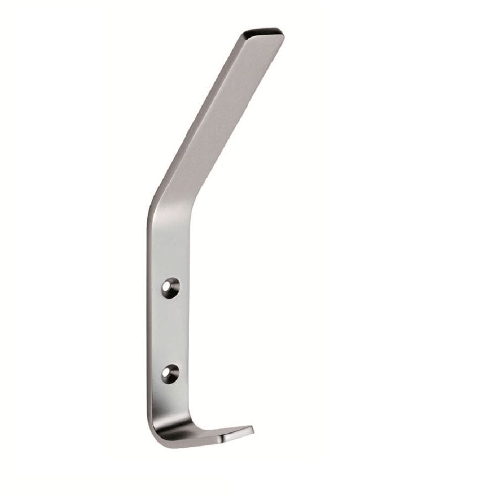 Eurospec Accessories Satin Anodised Aluminium / Hat & Coat Hooks Eurospec - Aluminum Flat Hat and Coat Hook - Satin Anodised Aluminium