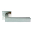 Eurospec Door Furniture Satin Stainless Steel / Square Rose Eurospec - Alvar Designer Lever on Sprung Square Rose - Satin Stainless Steel