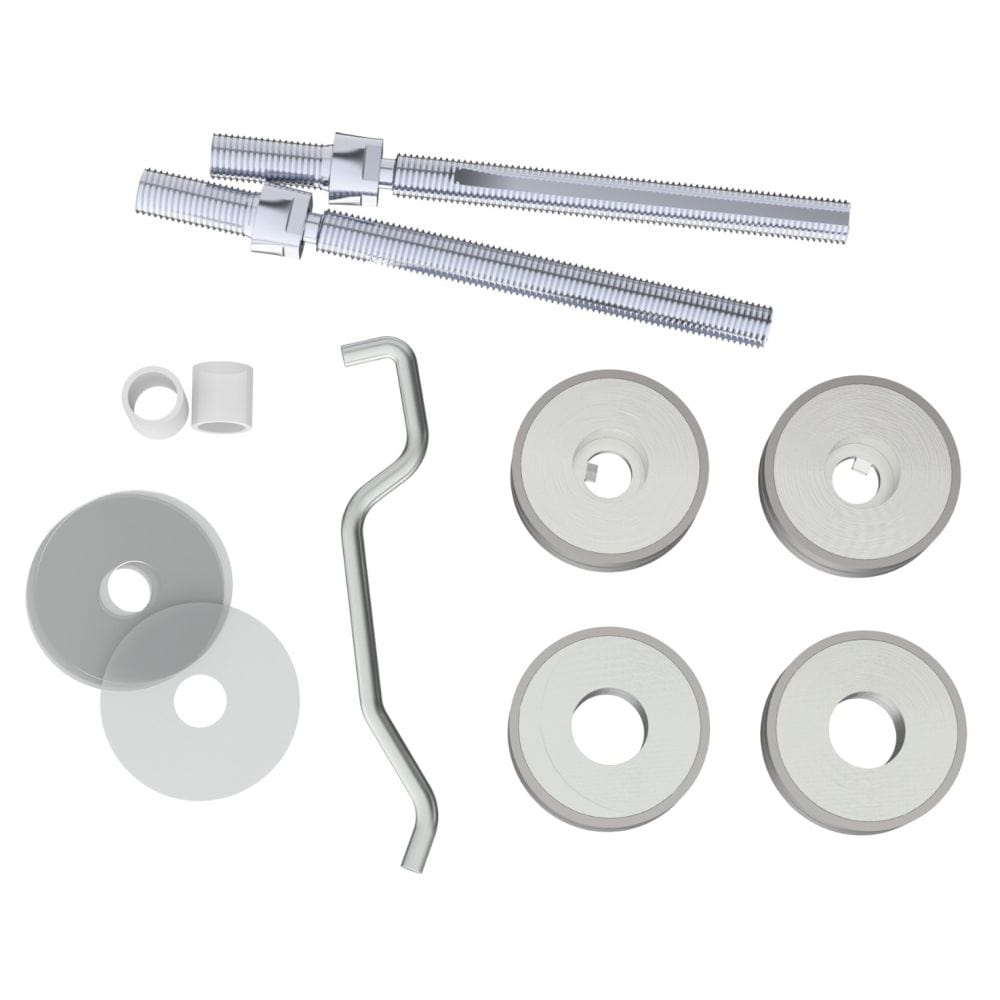 Eurospec Door Furniture Polished Stainless Steel Eurospec - Back To Back Fixing Pack - Bright Stainless Steel