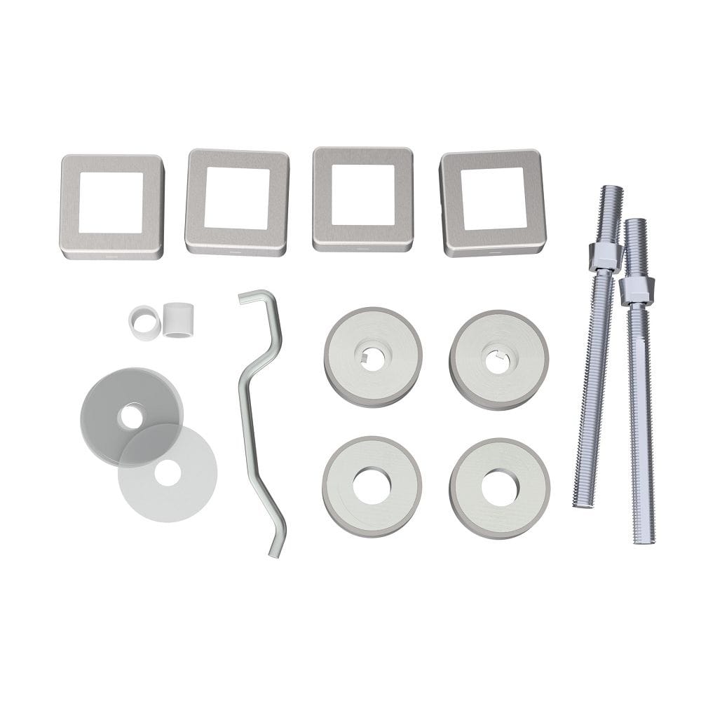 Eurospec Door Furniture Satin Stainless Steel Eurospec - Back To Back Fixing Pack - Square - Satin Stainless Steel