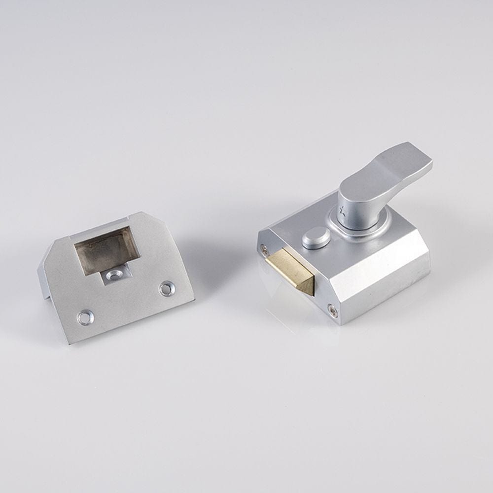 Eurospec Locks & Latches Satin Chrome / 40mm Eurospec - Contract Rim Cylinder Nightlatch 40mm - Satin Chrome