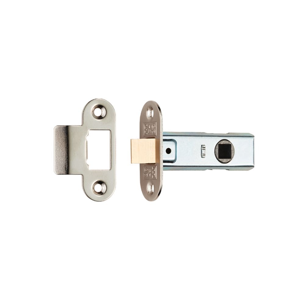 Eurospec Locks & Latches Nickel Plated / Tubular Mortice Latch Eurospec - Contract Standard Tubular Latch Radius - Nickel Plate