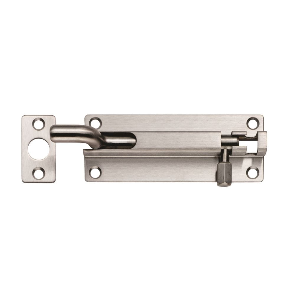 Eurospec Accessories Satin Stainless Steel / Cranked Surface Bolts Eurospec - Cranked Barrel Bolt - Satin Stainless Steel