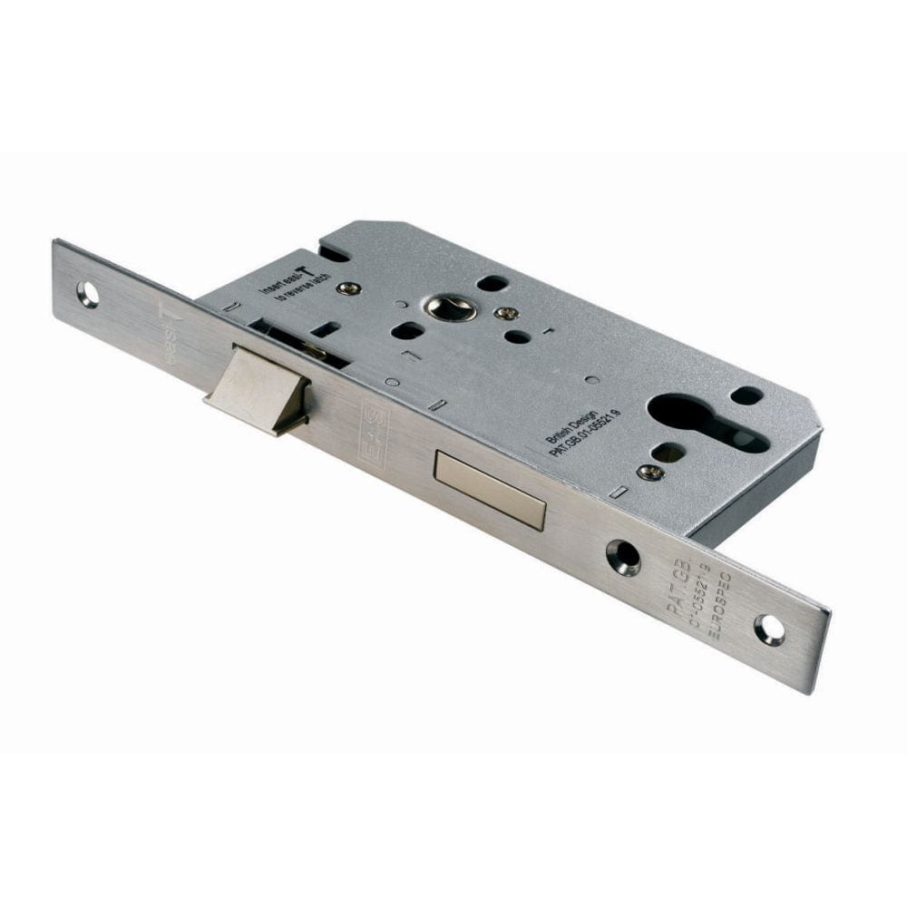 Eurospec Locks & Latches Satin Stainless Steel / DIN Euro Sash Lock Eurospec - DIN Euro Profile Sashlock - Satin Stainless Steel