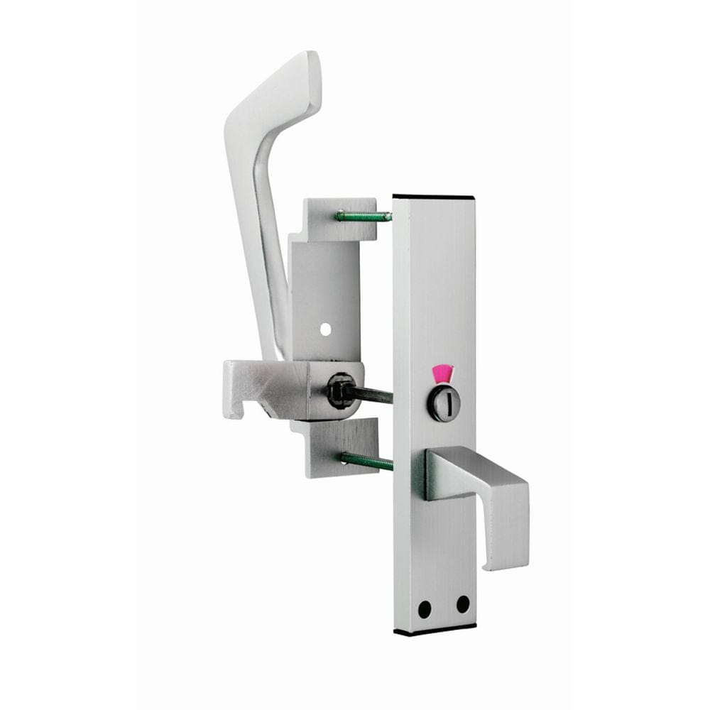 Eurospec Door Furniture Satin Anodised Aluminium / No / Easy Turn & Release Eurospec - Disabled Toilet Handle Set SAA - Satin Anodised Aluminium