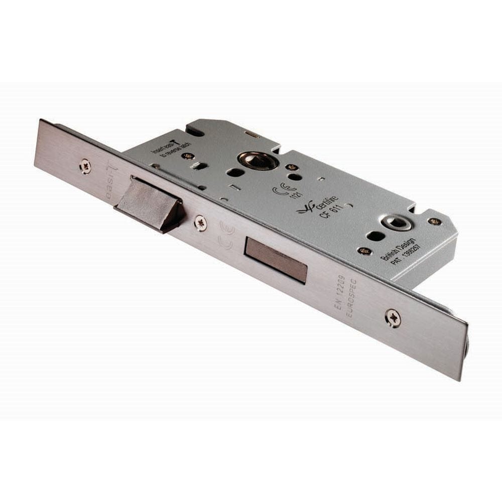 Eurospec Locks & Latches Satin Stainless Steel / DIN Bathroom Lock Eurospec - Easi-T Din Bathroom Lock - Satin Stainless Steel