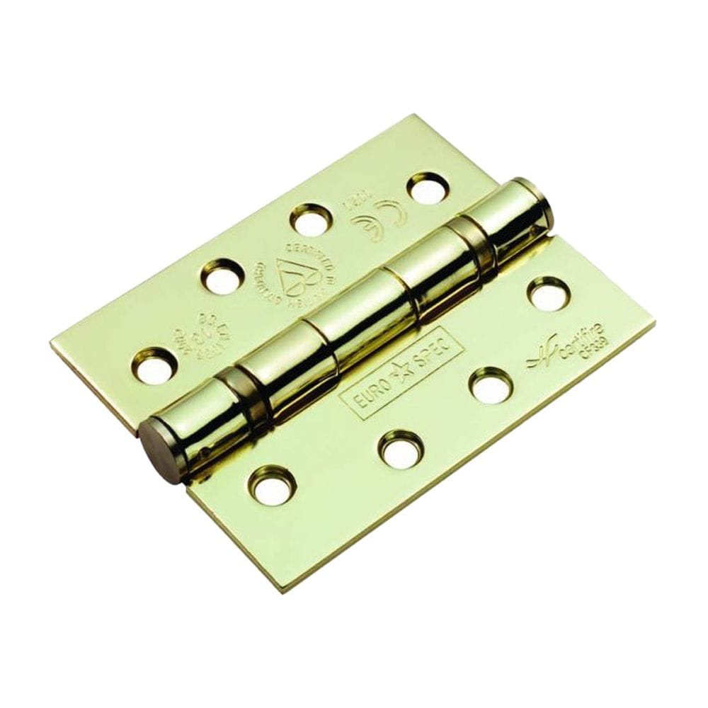 Eurospec Hinges Electro Brass / Ball Bearing Hinges / 4" x (102mm) Eurospec - Enduro Grade 13 Ball Bearing Hinge 102 x 76mm - EBP