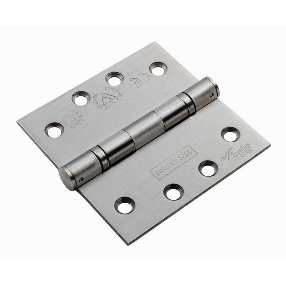 Eurospec Hinges Satin Stainless Steel / Ball Bearing Hinges / 4" x (102mm) Eurospec - Enduro Grade 13 Ball Bearing Hinge, Grade 316 - SSS