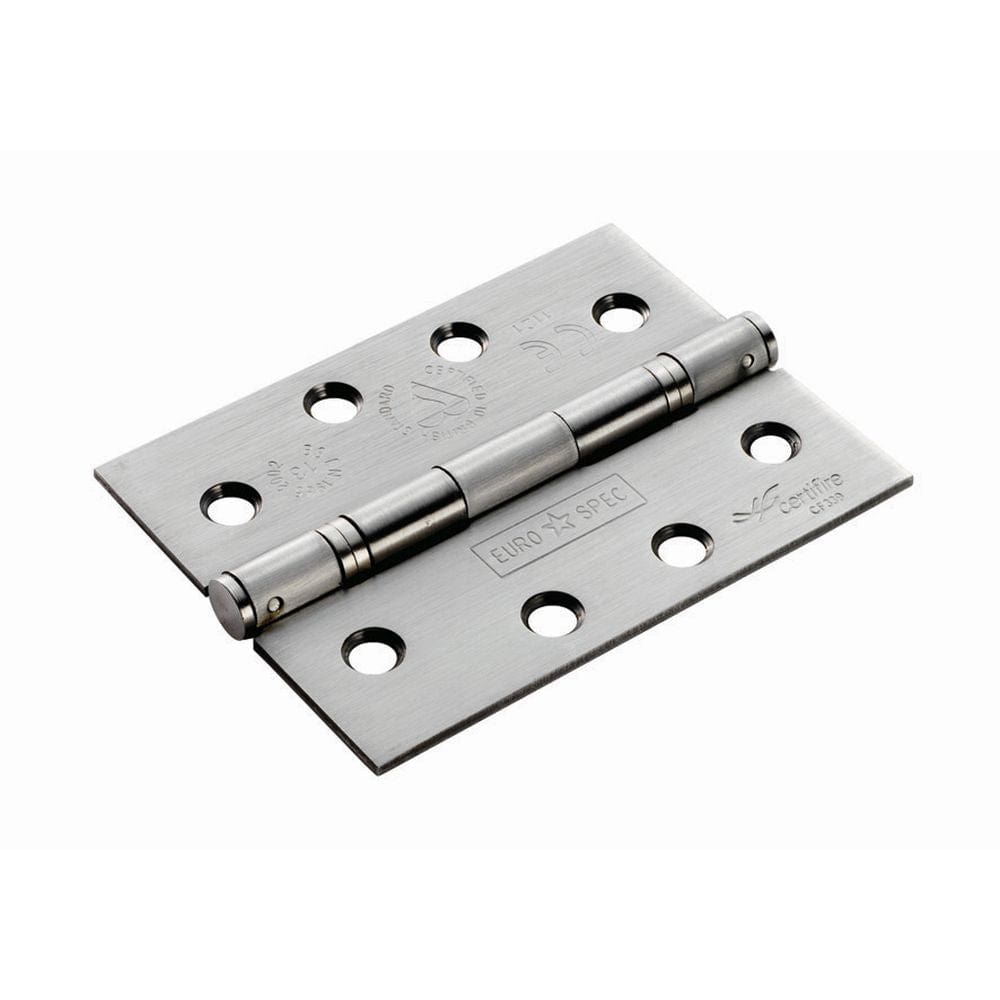 Eurospec Hinges Satin Stainless Steel / Ball Bearing Hinges / 4" x (102mm) Eurospec - Enduro Grade 13 Slim Knuckle Hinge 102 x 76mm - SSS