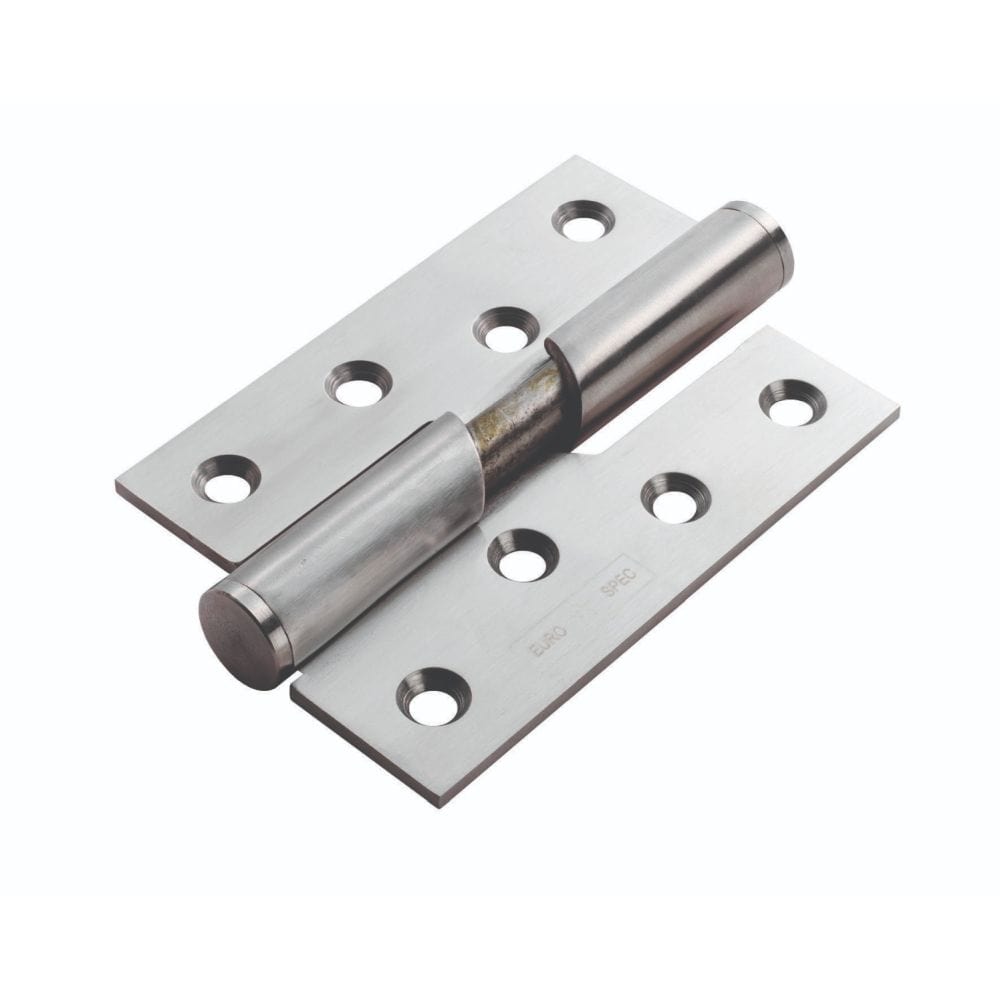 Eurospec Hinges Satin Stainless Steel / Rise & Fall Hinges / 4" x (102mm) Eurospec - Enduro Rising Butt Hinge L/H 102 x 76mm - SSS