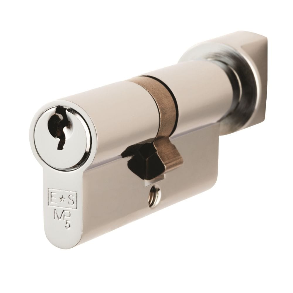 Eurospec Locks & Latches Polished Chrome / 35 x 35mm / Euro Cylinder & Turn Eurospec - Euro Cylinder and Turn - Polished Chrome