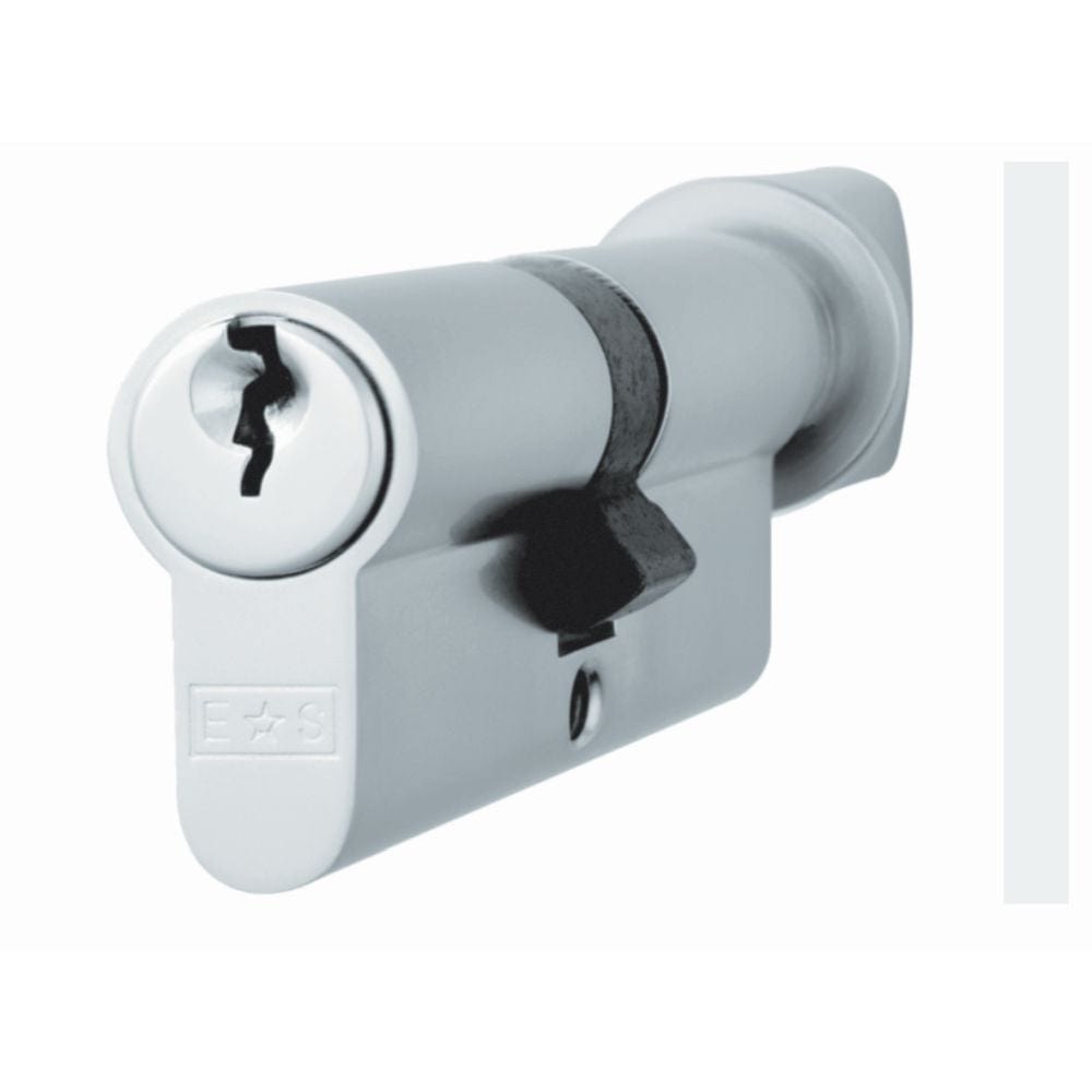Eurospec Locks & Latches Satin Chrome / 30 x 30mm / Euro Cylinder & Turn Eurospec - Euro Cylinder and Turn - Satin Chrome