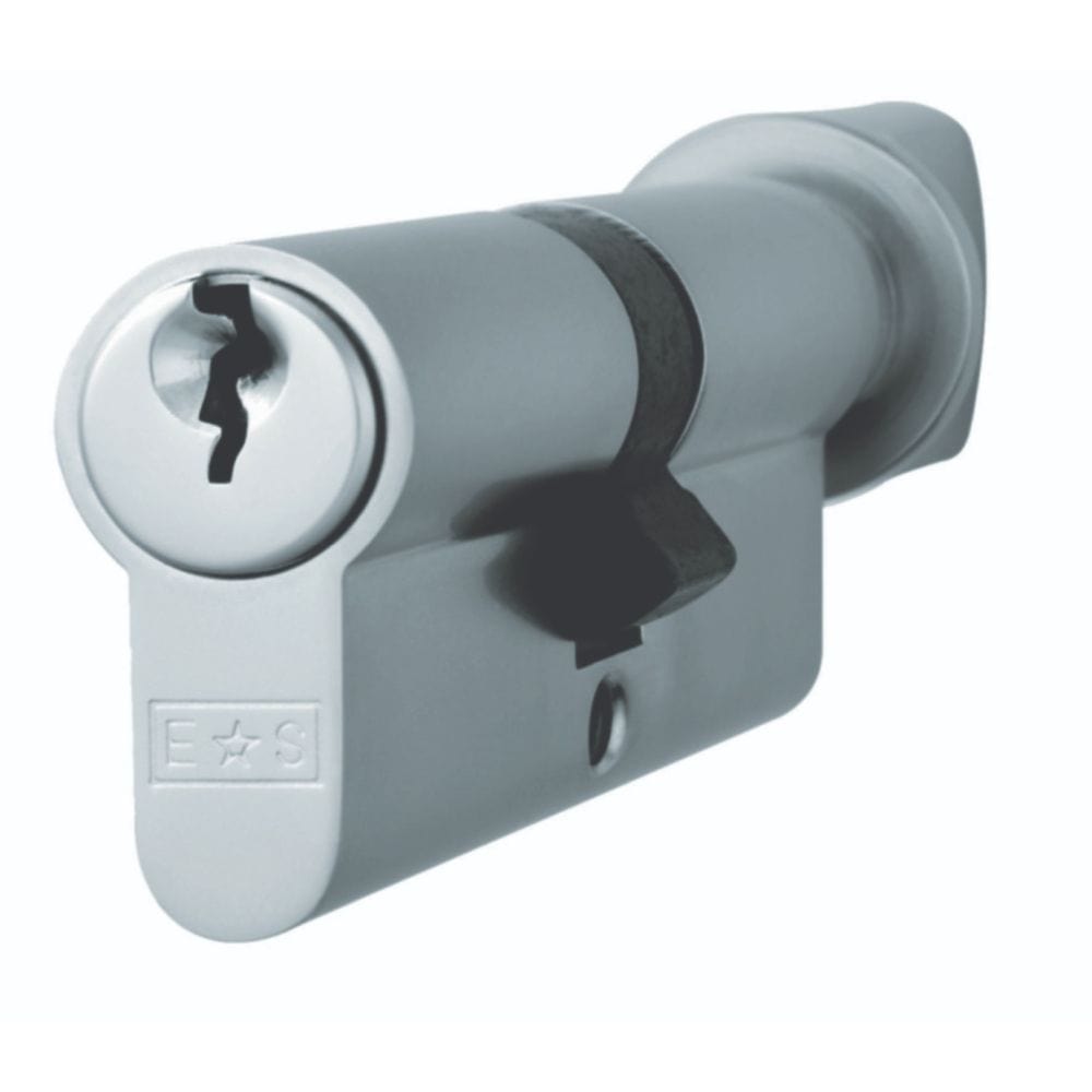 Eurospec Locks & Latches Satin Chrome / 35 x 35mm / Euro Cylinder & Turn Eurospec - Euro Cylinder and Turn - Satin Chrome