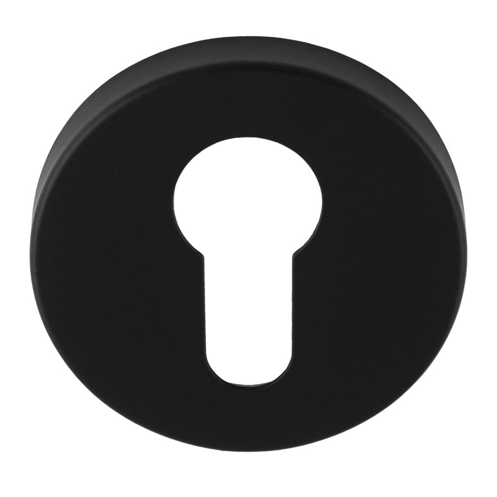 Eurospec Door Furniture Matt Black / Euro Profile Escutcheons Eurospec - Euro Escutcheon - Matt Black