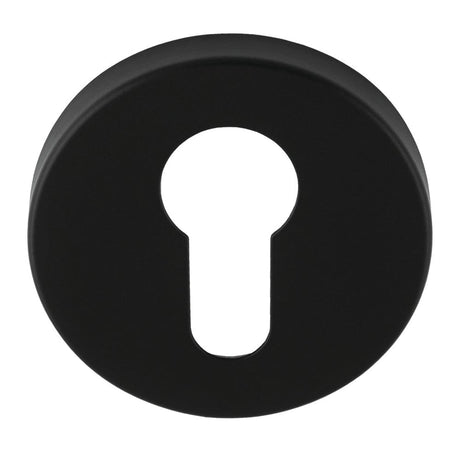 Eurospec Door Furniture Matt Black / Euro Profile Escutcheons Eurospec - Euro Escutcheon - Matt Black
