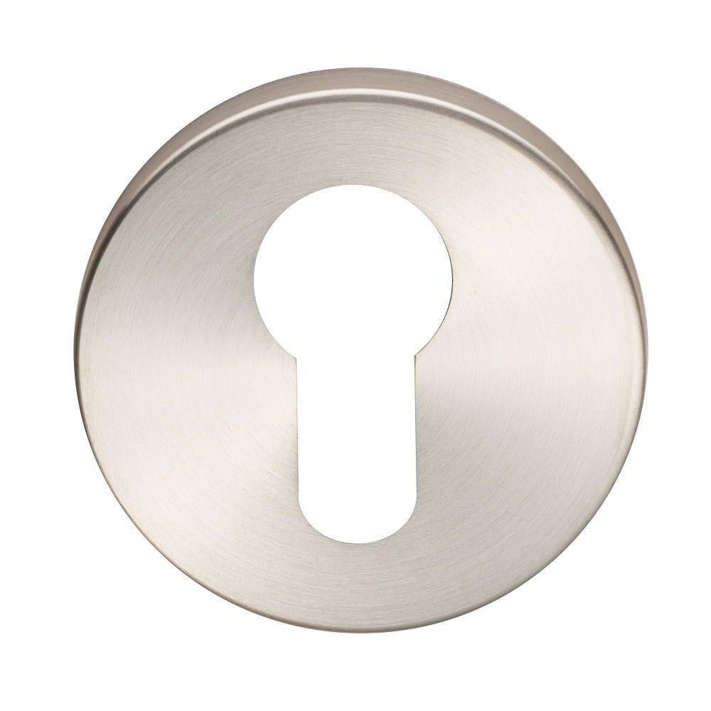 Eurospec Door Furniture Satin Stainless Steel / Euro Profile Escutcheons Eurospec - Euro Escutcheon - Satin Stainless Steel