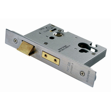 Eurospec Locks & Latches Satin Stainless Steel / Euro Profile Sashlocks / 3" / 76mm Eurospec - Euro Profile Sashlock 76mm - Satin Stainless Steel