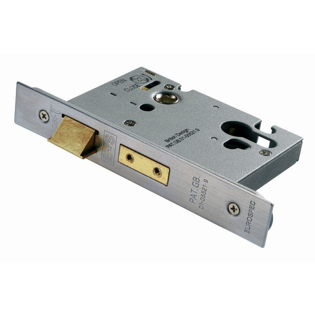 Eurospec Locks & Latches Satin Stainless Steel / Euro Profile Sashlocks / 3" / 76mm Eurospec - Euro Profile Sashlock 76mm - Satin Stainless Steel