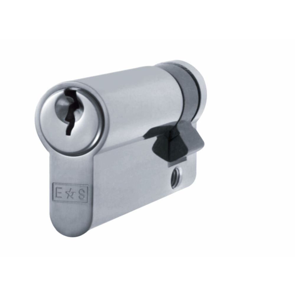 Eurospec Locks & Latches Satin Chrome / 30 x 10mm / Euro Cylinders Single Eurospec - Euro Single Cylinder - Satin Chrome