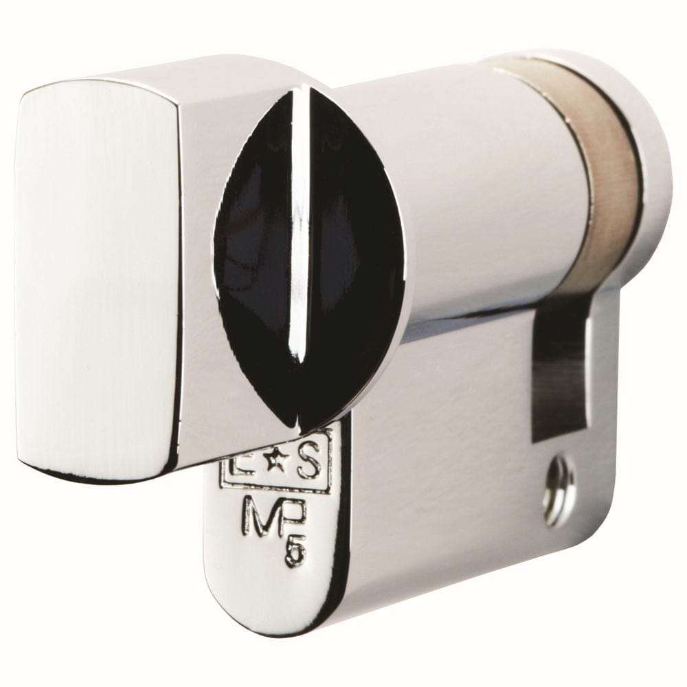 Eurospec Locks & Latches Polished Chrome / 35 x 10mm / Euro Cylinders Single Eurospec - Euro Single Thumbturn 45mm - Polished Chrome