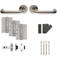 Eurospec Door Furniture Satin Stainless Steel / Latch Handle Pack Eurospec - FDP Door Pack FDP1190SSS - Satin Stainless Steel