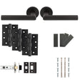 Eurospec Door Furniture Matt Black / Latch Handle Pack Eurospec - FDP Door Pack FDP1192MB - Matt Black