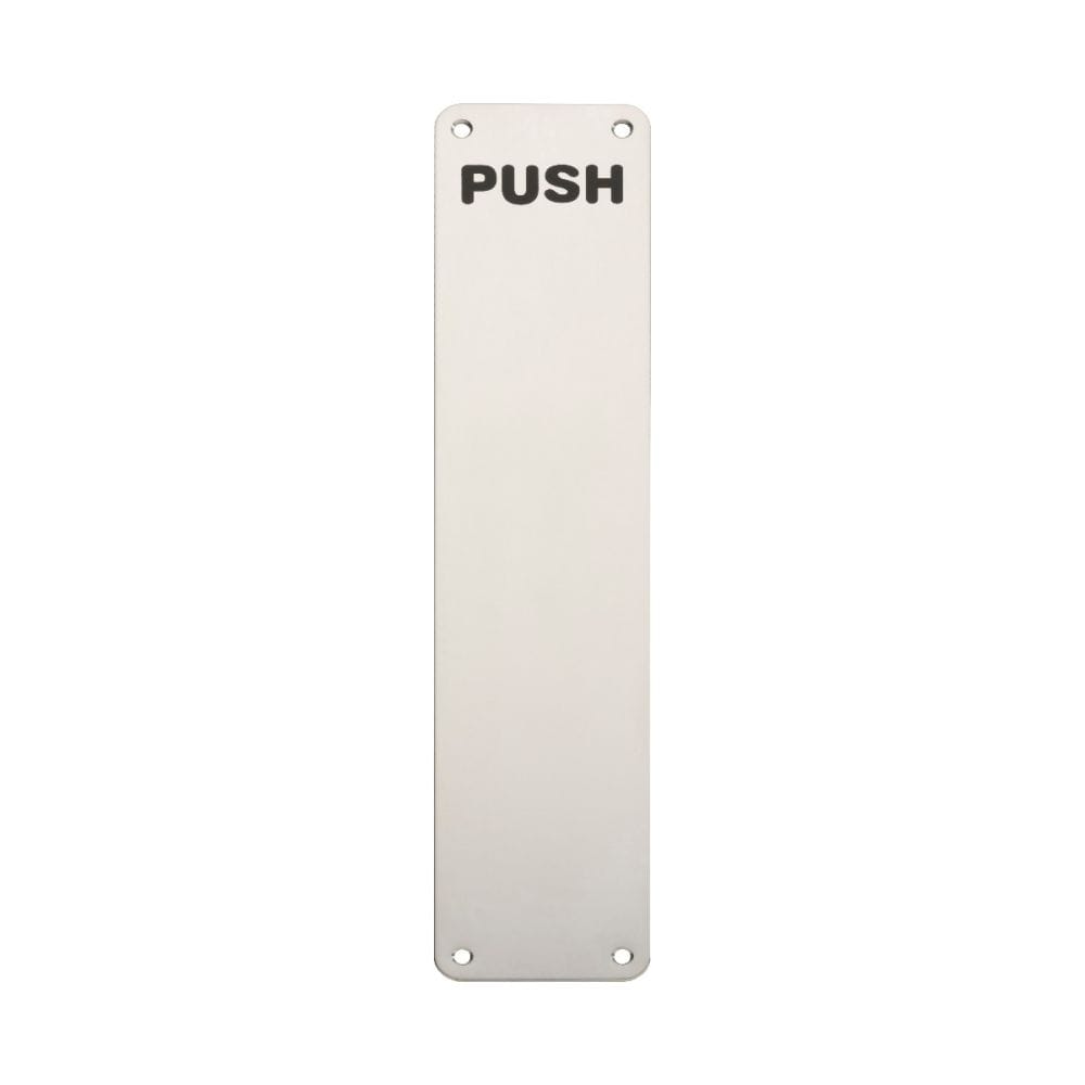 Eurospec Door Furniture Polished Stainless Steel / Finger Plates / 350 x 75mm Eurospec - Finger Plate Push 350 x 75mm - PSS