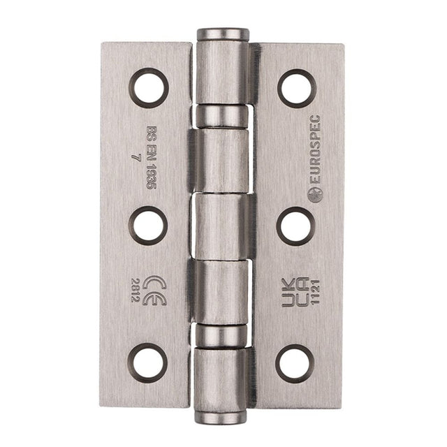 Eurospec Hinges Satin Nickel / Ball Bearing Hinges / 3" (76mm) Eurospec - Grade 7 Ball Bearing Hinge 76 x 51mm - Satin Nickel