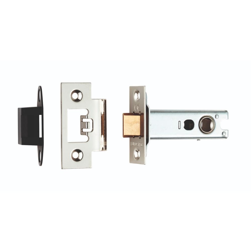 Eurospec Locks & Latches Nickel Plated / Tubular Mortice Latch / 3" Eurospec - Heavy Sprung Tubular Latch 76mm - Nickel Plate