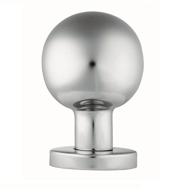Eurospec Door Furniture Satin Stainless Steel / Mortice Knobs Eurospec - Mortice Knob on Sprung Round Rose - Satin Stainless Steel