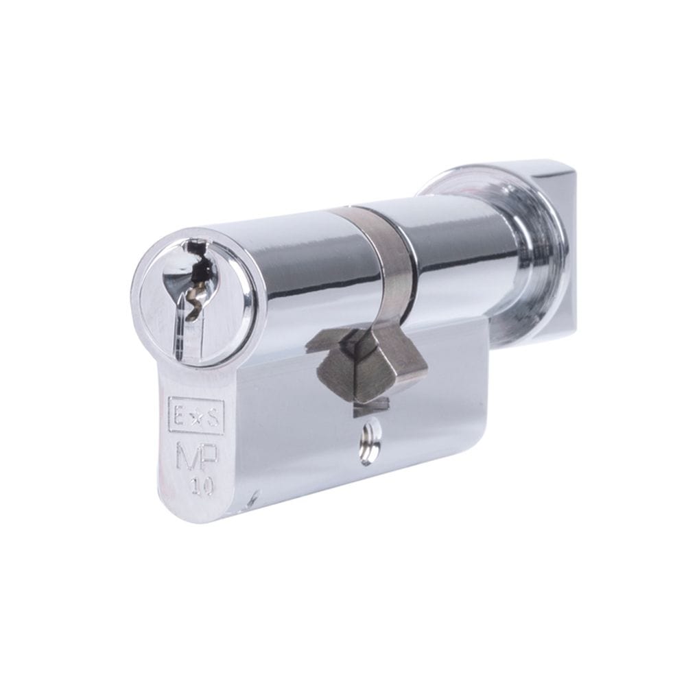 Eurospec Locks & Latches Polished Chrome / 40 x 40mm / Euro Cylinder & Turn Eurospec - MP10 Euro Cylinder & Turn 80mm - Polished Chrome