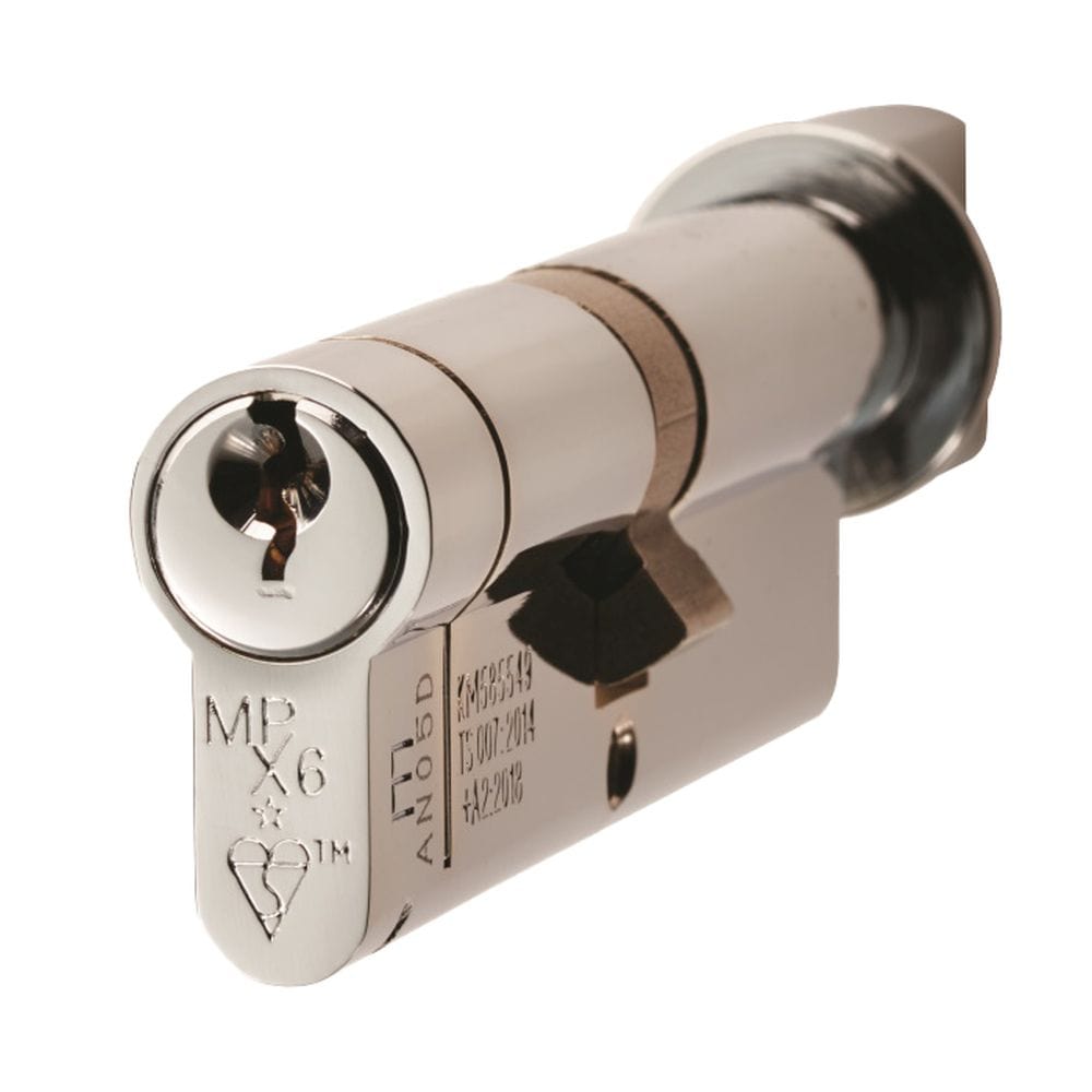 Eurospec Locks & Latches Polished Chrome / 40 x 40mm / Euro Cylinder & Turn Eurospec - Mpx6 Euro Cylinder & Turn 80Mm Ktd - Polished Chrome