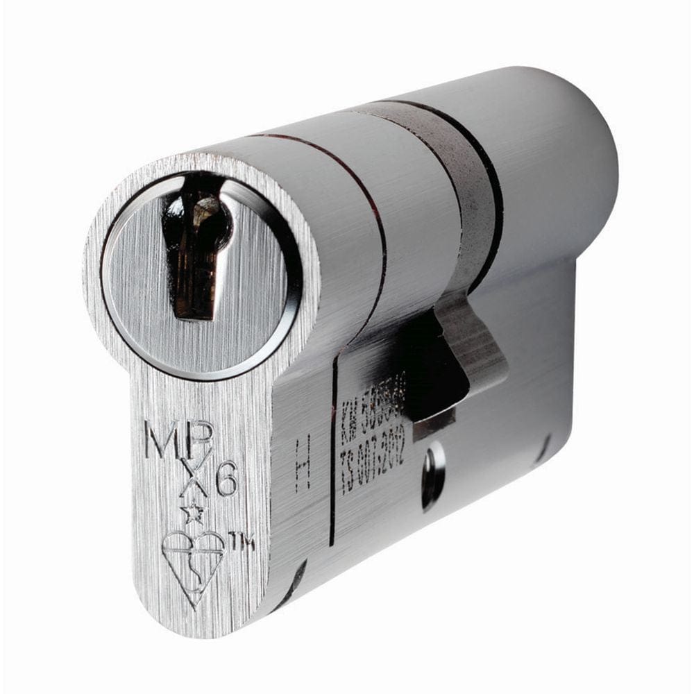Eurospec Locks & Latches Satin Chrome / 35 x 35mm / Euro Double Cylinders Eurospec - Mpx6 Euro Double Cylinder 70Mm Ktd - Satin Chrome