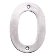 Eurospec Door Furniture Satin Stainless Steel / Numerals / 0 Eurospec - Numerals Number 0 - Satin Stainless Steel