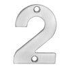 Eurospec Door Furniture Satin Stainless Steel / Numerals / 2 Eurospec - Numerals Number 2 - Satin Stainless Steel