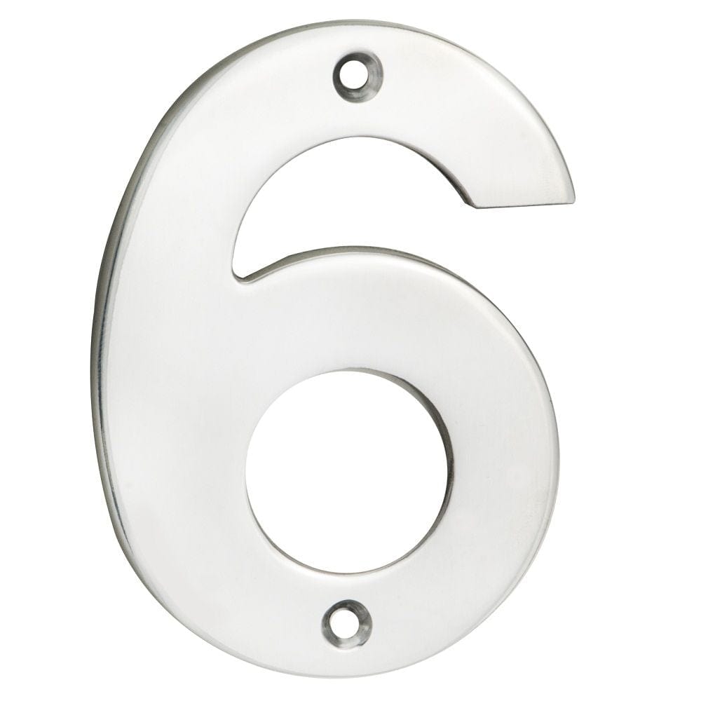Eurospec Door Furniture Polished Stainless Steel / Numerals / 9 Eurospec - Numerals Number 6/9 - Bright Stainless Steel