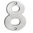 Eurospec Door Furniture Satin Stainless Steel / Numerals / 8 Eurospec - Numerals Number 8 - Satin Stainless Steel