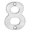 Eurospec Door Furniture Satin Stainless Steel / Numerals / 8 Eurospec - Numerals Number 8 - Satin Stainless Steel
