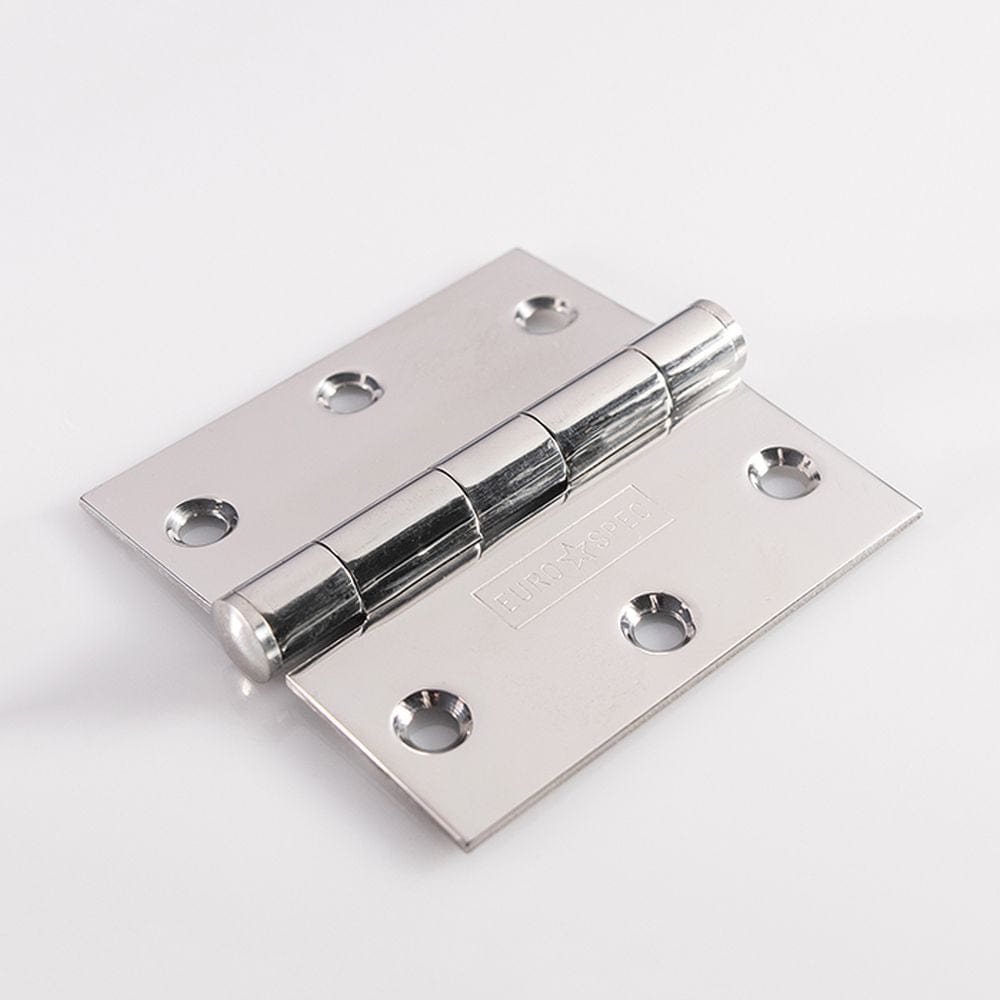 Eurospec Hinges Polished Stainless Steel / Butt Hinges / 3" (76mm) Eurospec - Plain Hinge 76 x 76mm - BSS