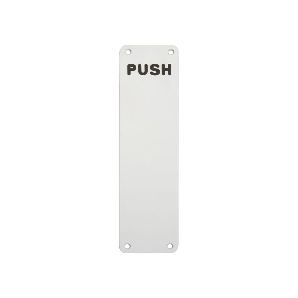 Eurospec Door Furniture Satin Anodised Aluminium / Finger Plates / 300 x 75mm Eurospec - Push Finger Plate 300 x 75mm - SAA