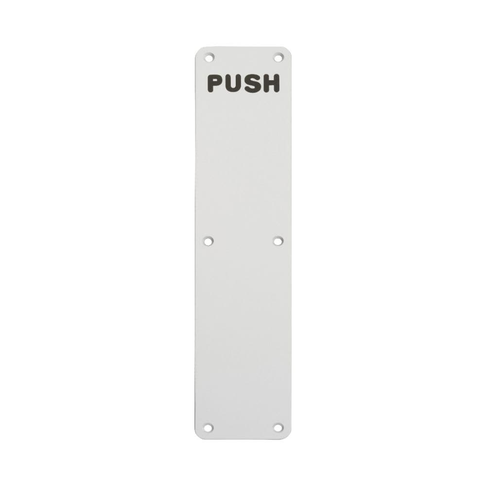 Eurospec Door Furniture Satin Anodised Aluminium / Finger Plates / 350 x 75mm Eurospec - Push Finger Plate 350 x 75mm - SAA