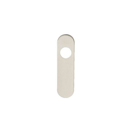 Eurospec Door Furniture Satin Stainless Steel / Latch Handles Eurospec - Radius Covers for Latch Backplate - Satin Stainless Steel