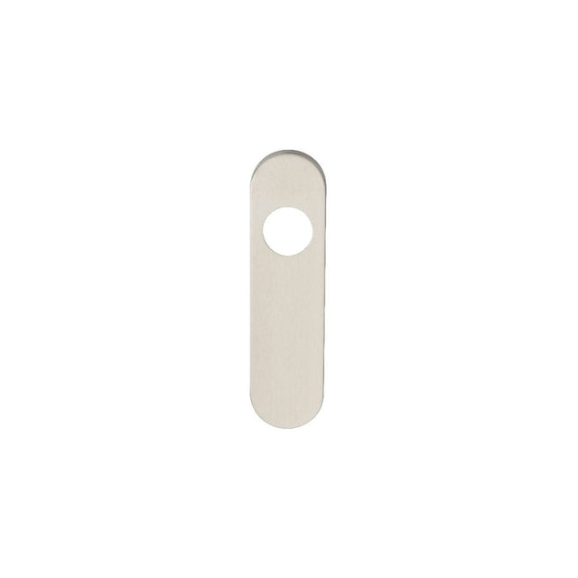 Eurospec Door Furniture Satin Stainless Steel / Latch Handles Eurospec - Radius Covers for Latch Backplate - Satin Stainless Steel