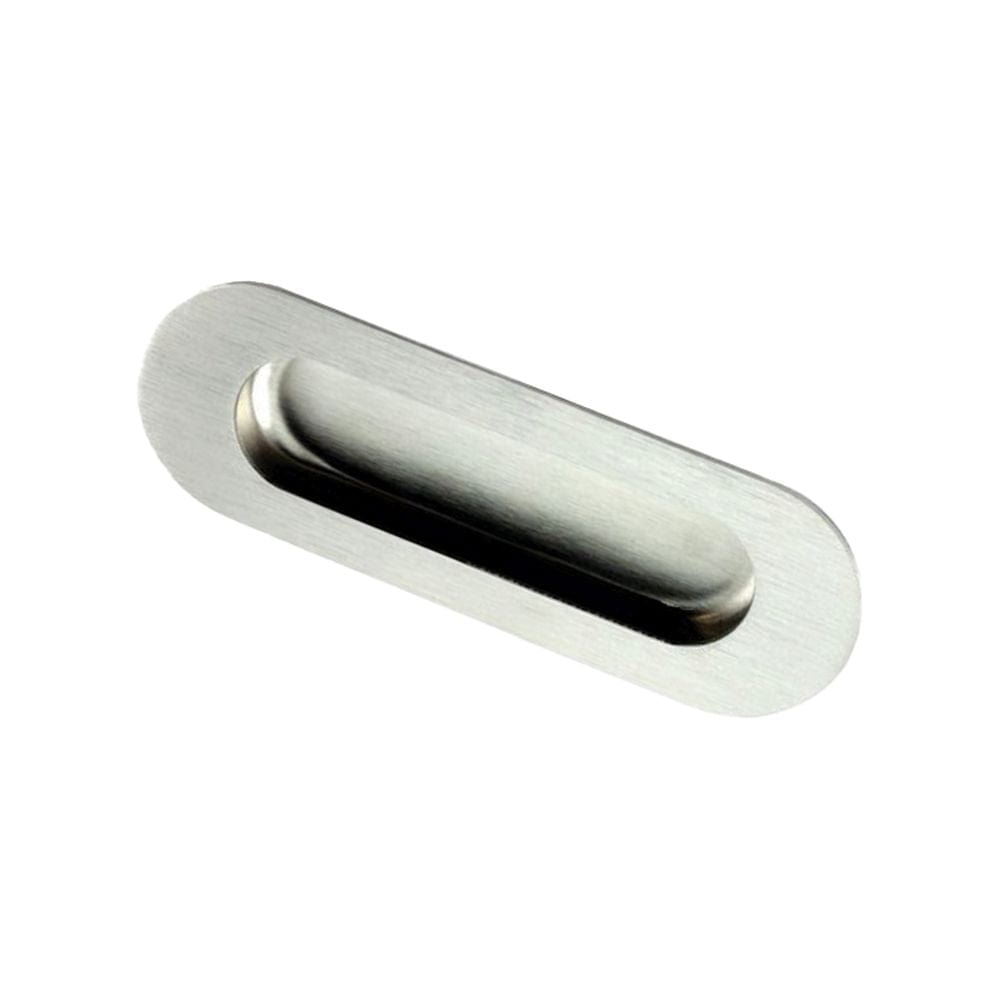 Eurospec Cabinet Hardware Satin Stainless Steel / Flush Handle / Radius Eurospec - Radius Flush Pull - Satin Stainless Steel
