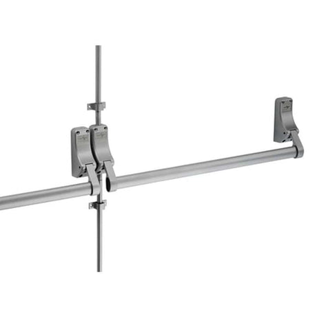Eurospec Accessories Silver / Double Panic Bar Eurospec - Rebated Double Door Push Bar Panic Bolt/Latch Set