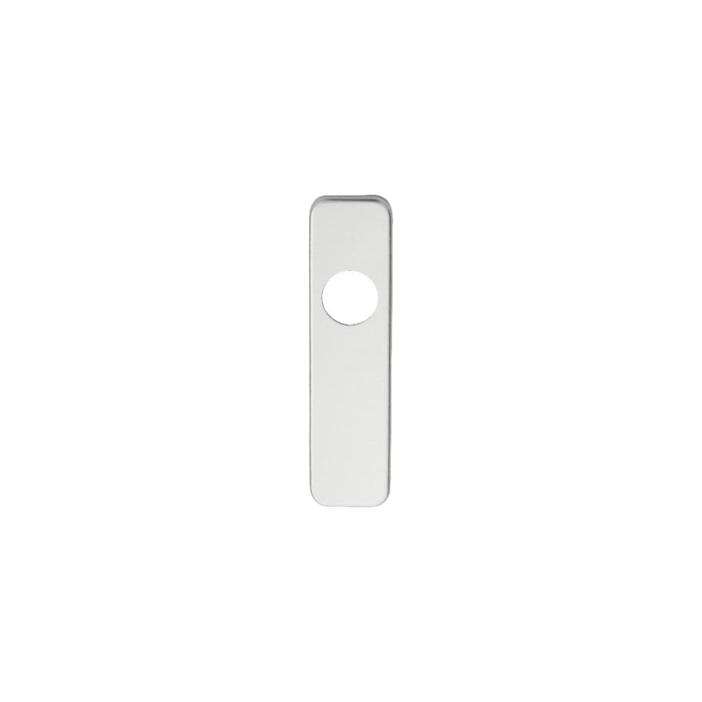 Eurospec Door Furniture Satin Anodised Aluminium Eurospec - Safety Lever Latch Plate Covers - Satin Anodised Aluminium