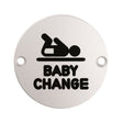 Eurospec Door Furniture Satin Stainless Steel / Signs Eurospec - Signage Baby Change Symbol - Satin Stainless Steel
