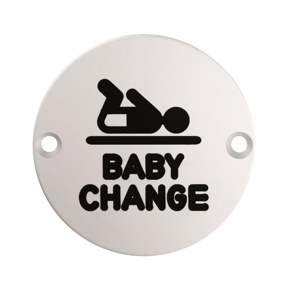 Eurospec Door Furniture Satin Stainless Steel / Signs Eurospec - Signage Baby Change Symbol - Satin Stainless Steel